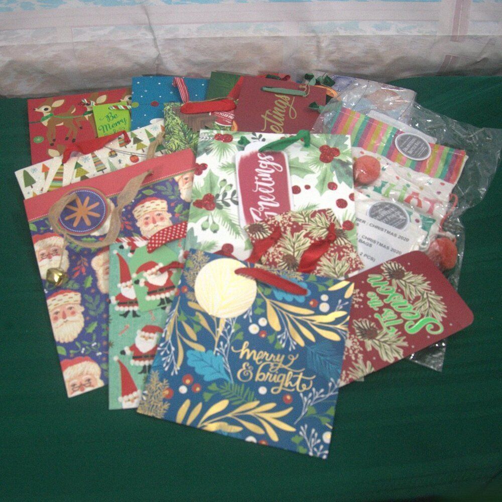 Premium Christmas Gift Bag Bundle Set of 14